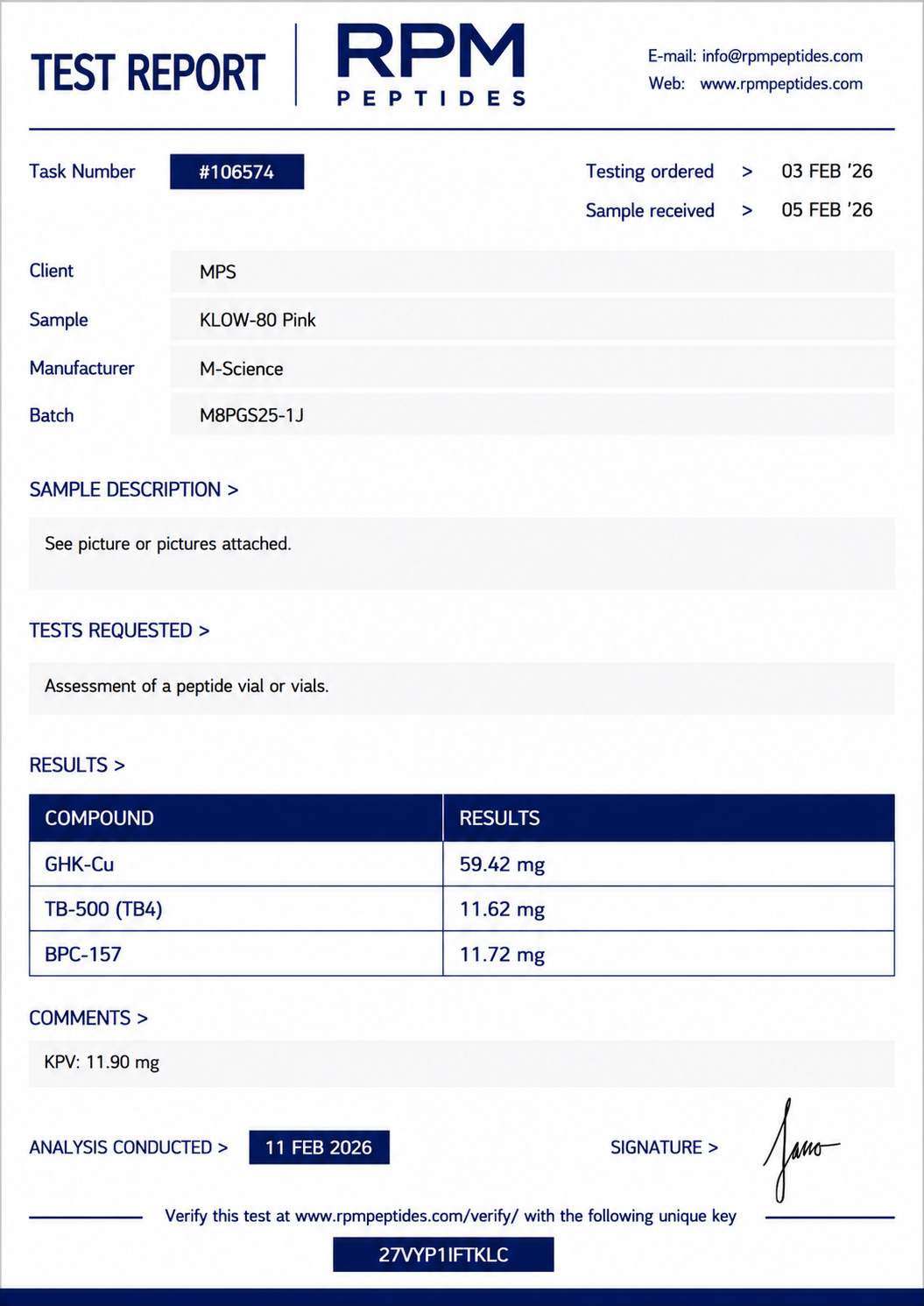 KLOW BLEND- 50mg GHK-Cu and 10mg  BPC-157 / TB-500 / KPV - Image 2